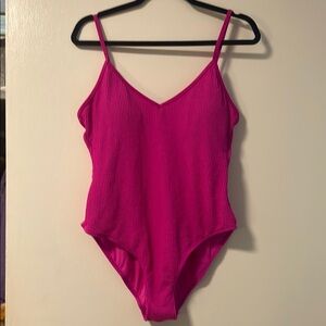 Hot Pink One Piece Swimsuit